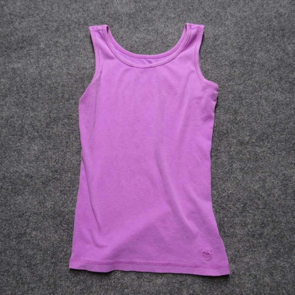 Justice Girls Purple Tank Top Scoop Neck Heart Logo Size 12